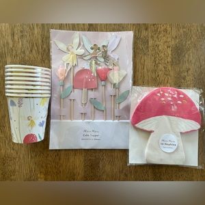 Meri Meri Cake Topper, Cups and Napkins